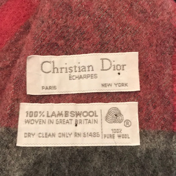 Christian Dior Authentic scarf/ 100% Lambswool - Picture 1 of 3